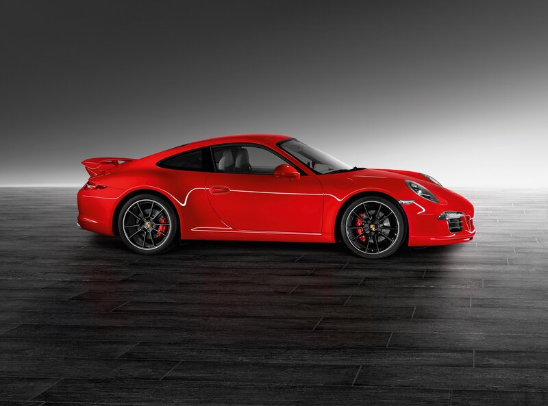 Red Porsche sports car