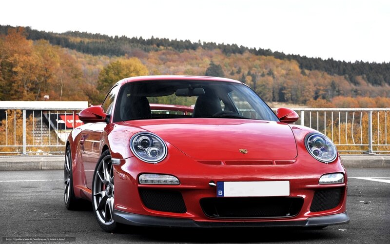 Red Porsche sports car