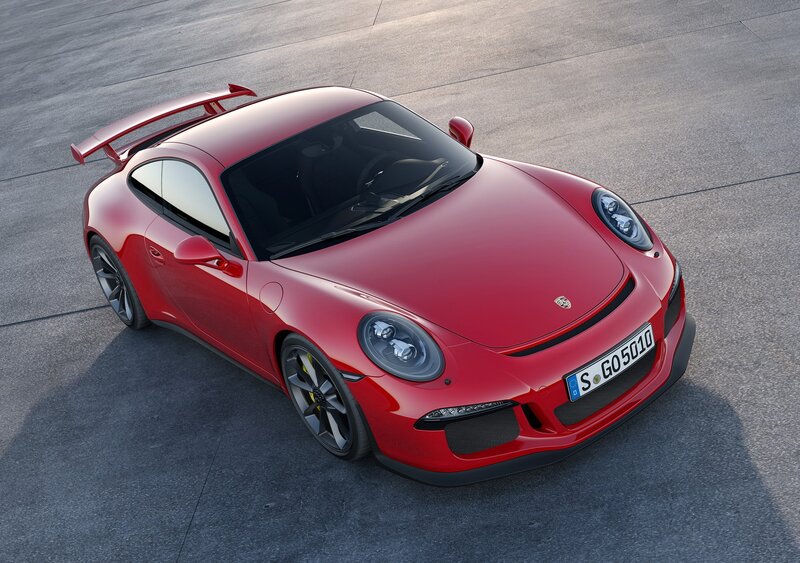 Red Porsche Sports Car — Dramatic, Afternoon, Photograph