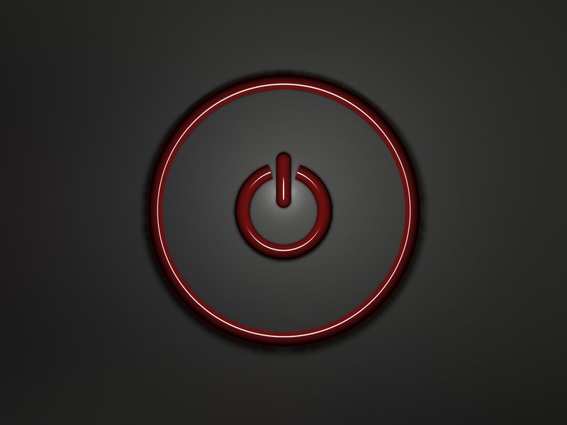 red power button icon