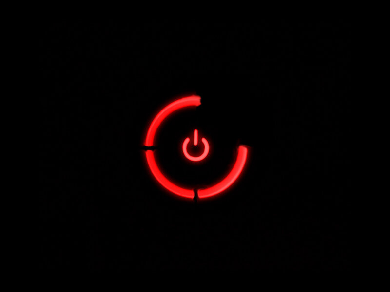 red power button icon