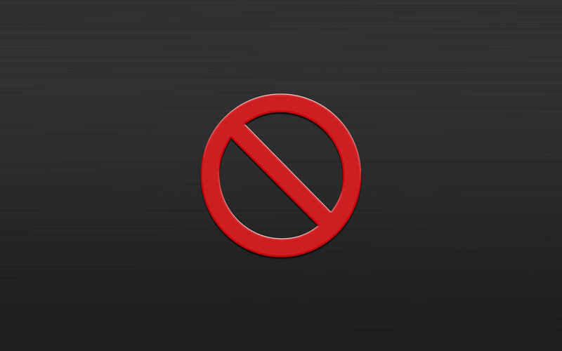 red prohibition symbol