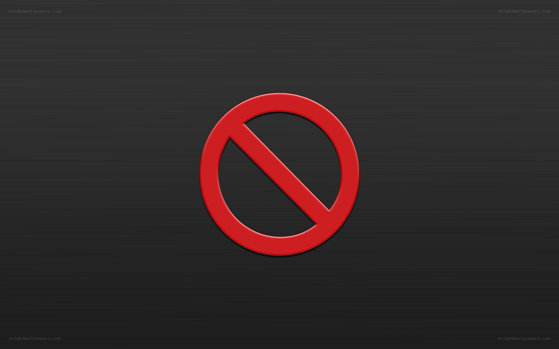red prohibition symbol
