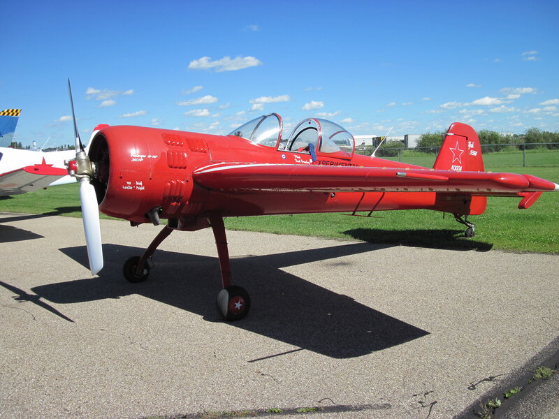Red Propeller Airplane — Clear