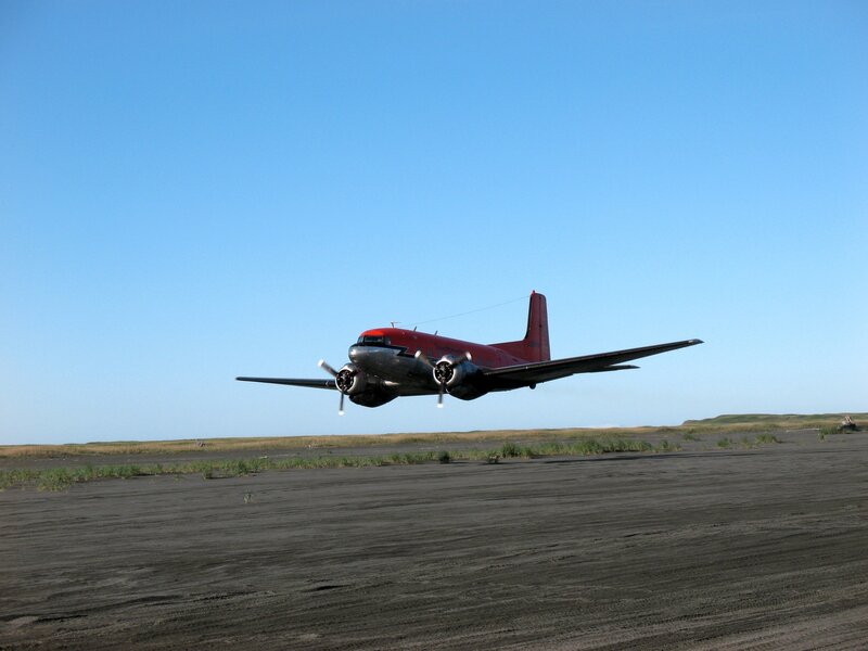 Red Propeller Airplane