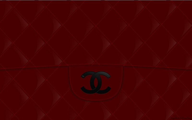 red quilted handbag with logo