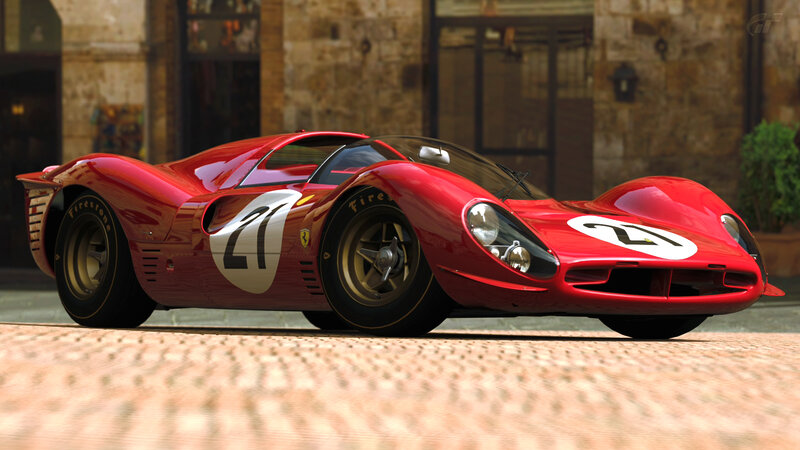 Red Race Car — Calm, Afternoon, 3d Render, Building