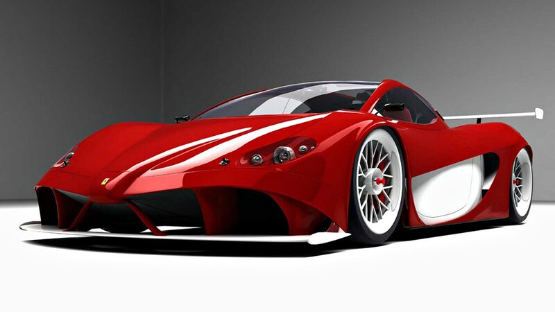 Red Race Car — Dramatic, 3d Render, White Wheels, Rear Wing