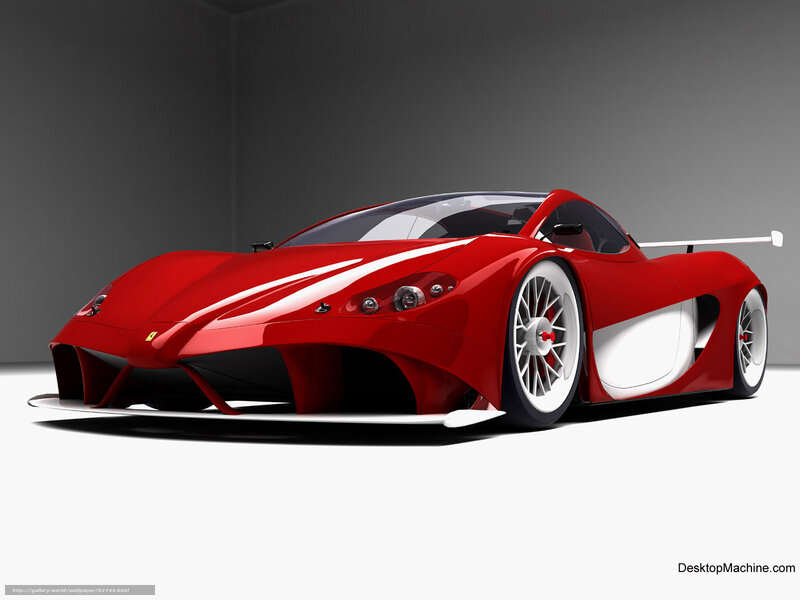 Red Race Car — Dramatic, 3d Render, White Wheels