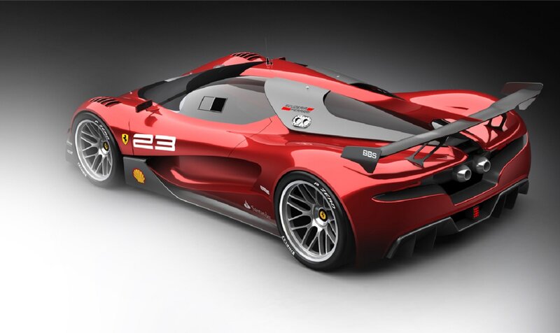 Red Race Car — Dramatic, 3d Render, Wings