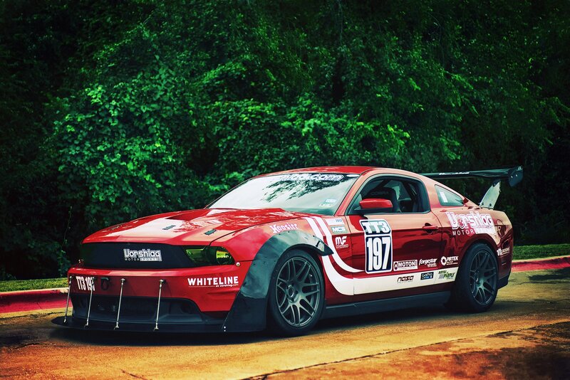 Red Race Car — Dramatic, Afternoon, Photograph, Trees, Tire
