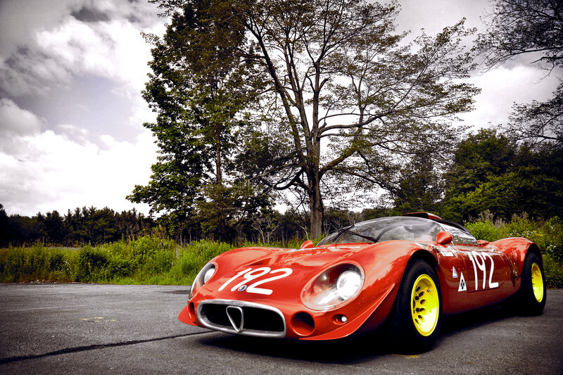 Red Race Car — Dramatic, Afternoon