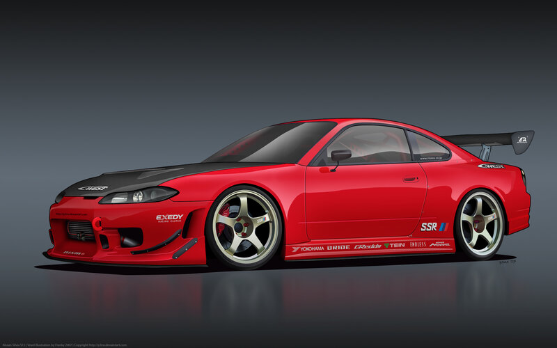 Red Race Car — Dramatic, Digital Art, Carbon Fiber Hood