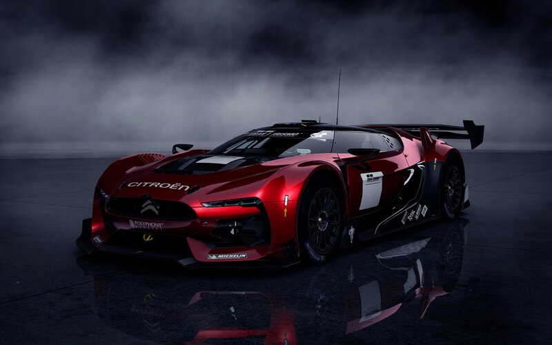 Red Race Car — Dramatic, Digital Art, Smoke, Wings