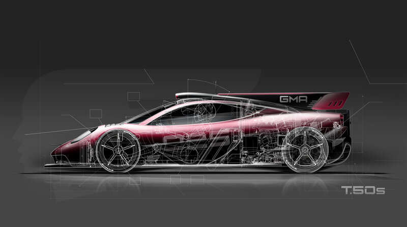 Red Race Car — Dramatic, Digital Art, Wheels