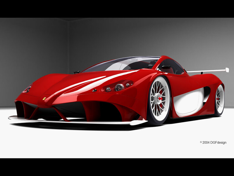 Red Race Car — Dramatic, Digital Art, White Wheels