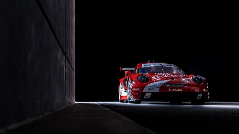 Red Race Car — Dramatic, Night, Photograph, Race Car