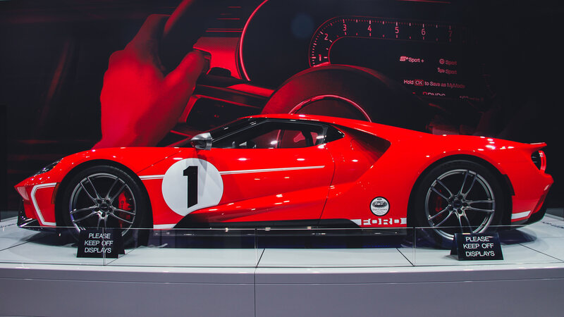 Red Race Car — Dramatic, Photograph, Display Stand