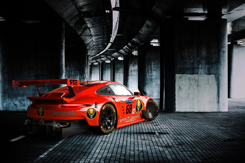 Red Race Car — Dramatic, Photograph, Tunnel