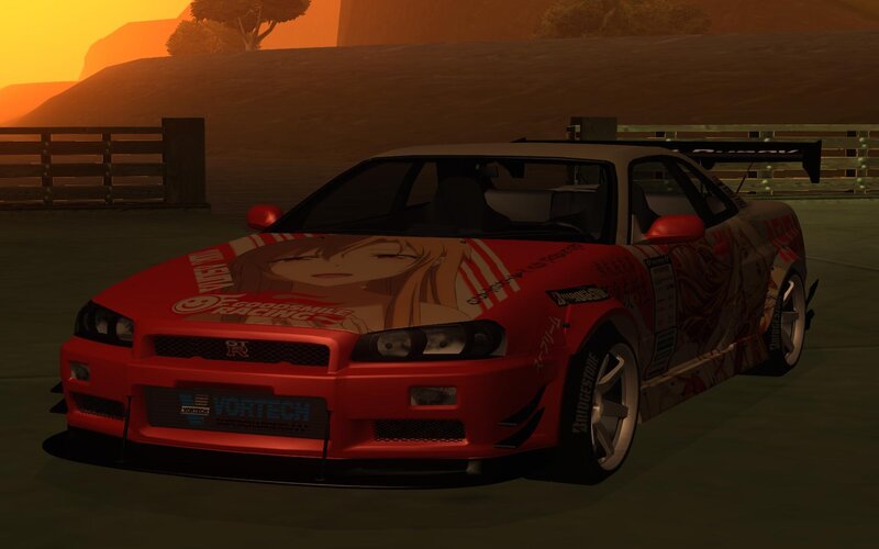 Red Race Car — Dramatic, Sunset, Digital Art