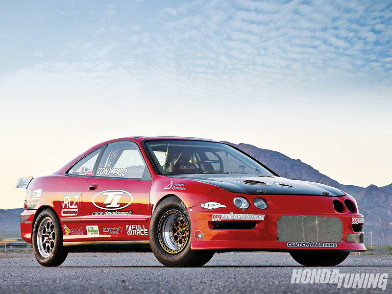 Red Race Car — Dramatic, Sunset