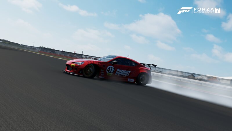 Red Race Car Drifting — Dynamic, Afternoon