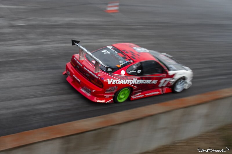 Red Race Car Drifting — Dynamic, Photograph