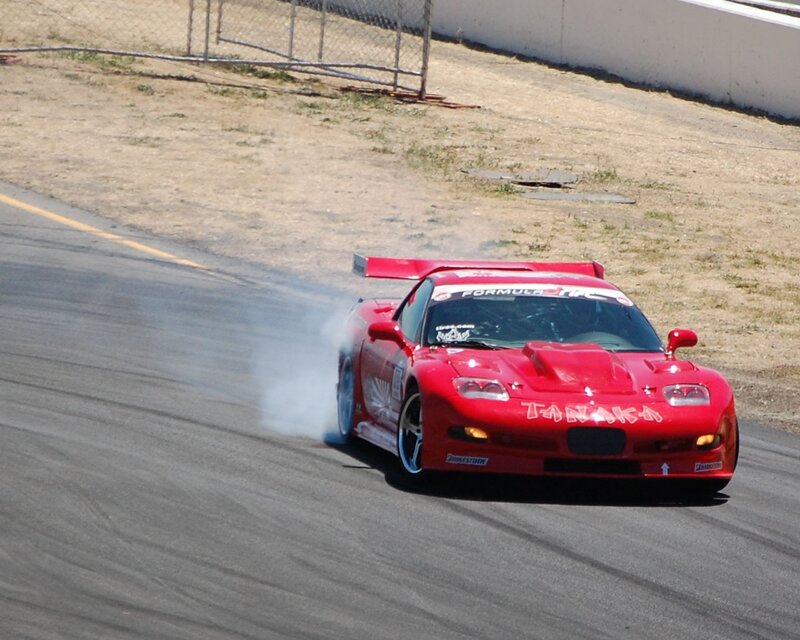 Red Race Car Drifting — Dynamic