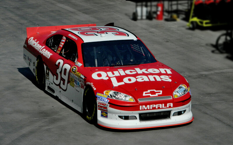 Red Race Car — Dynamic, Afternoon, Photograph, Race Track, Driver