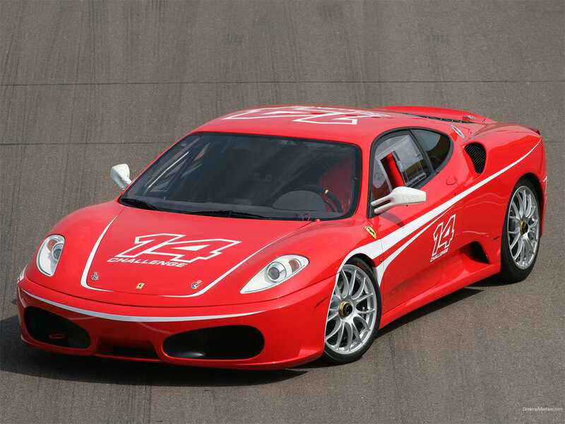 Red Race Car — Dynamic, Afternoon, Photograph, Race Track, Silver Wheels
