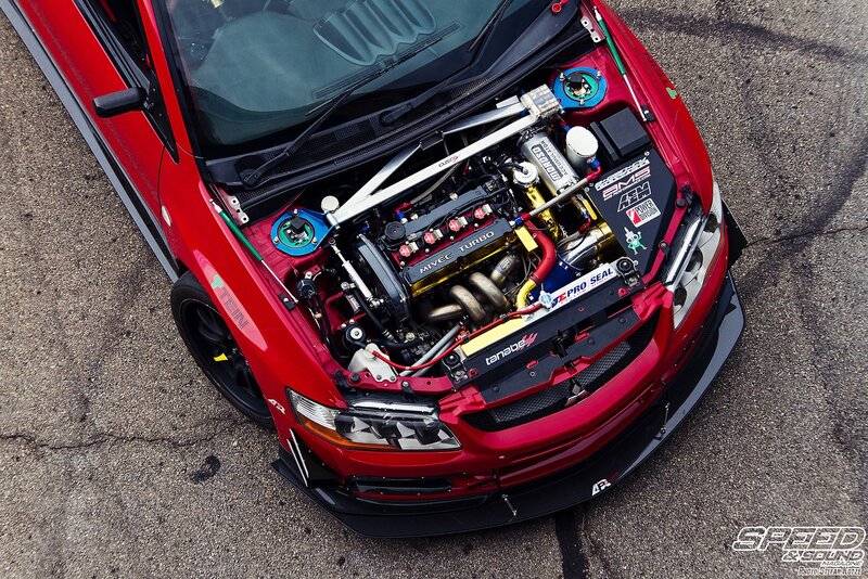 Red Race Car Engine — Mechanical