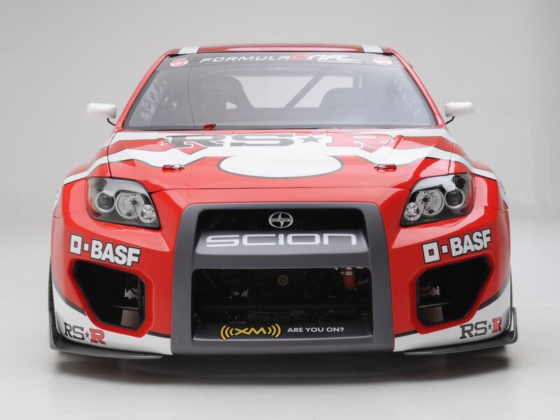 red race car front view