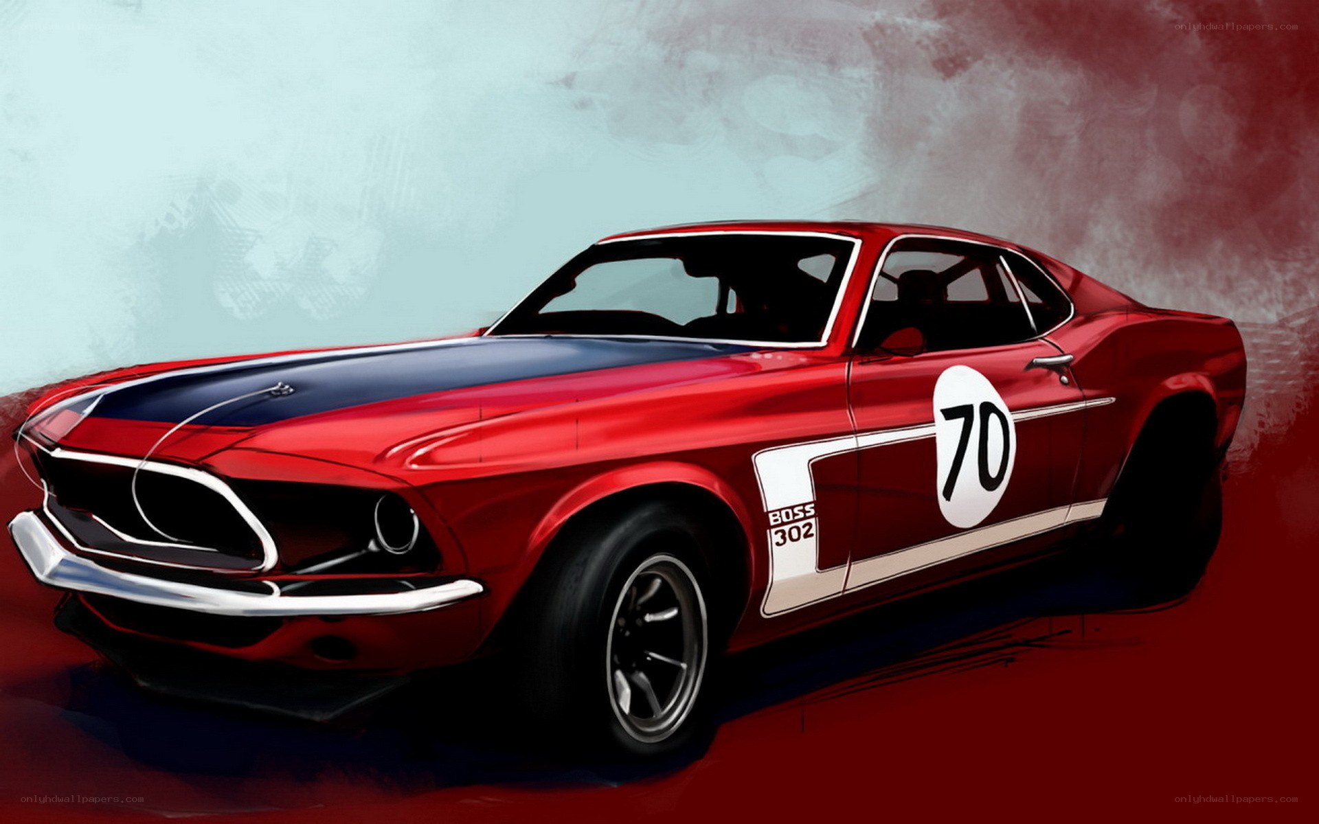 Red race car illustration
