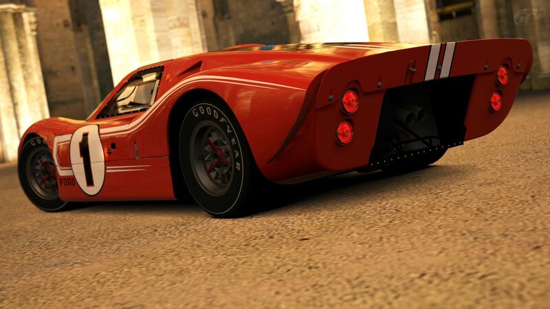 red race car in garage