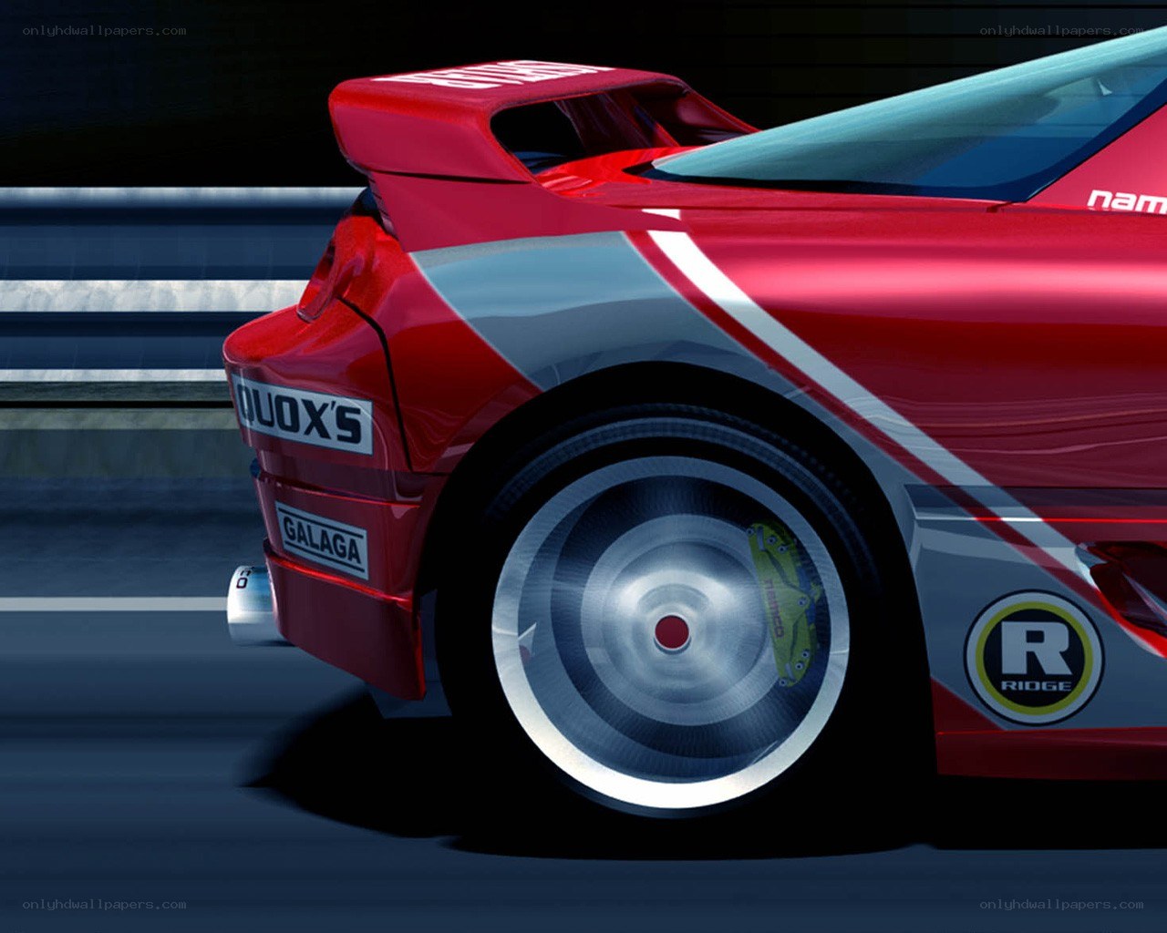 red race car in motion