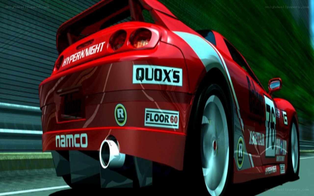 red race car in motion