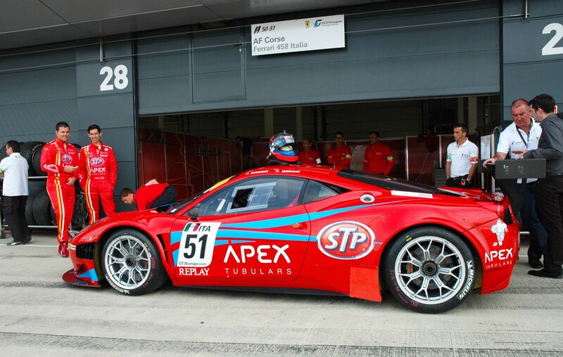 Red Race Car in Pit Lane — Active