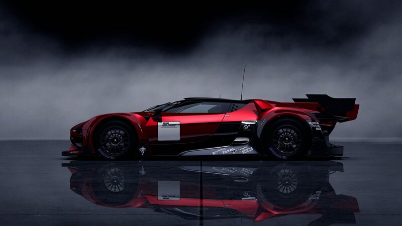 red race car in studio