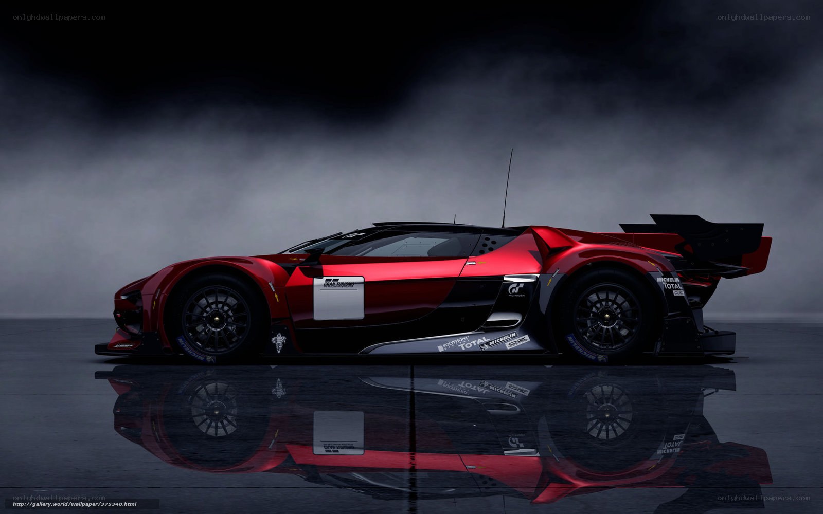 red race car in studio