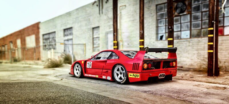 Red Race Car — Industrial, Afternoon