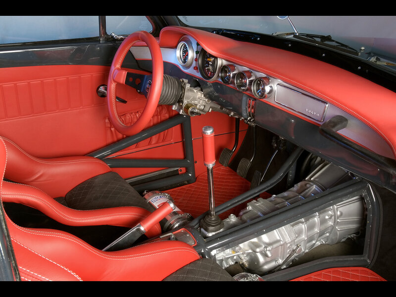 red race car interior