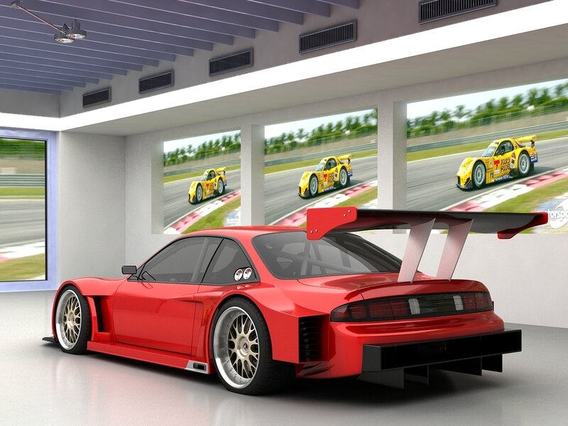 Red Race Car — Modern, 3d Render