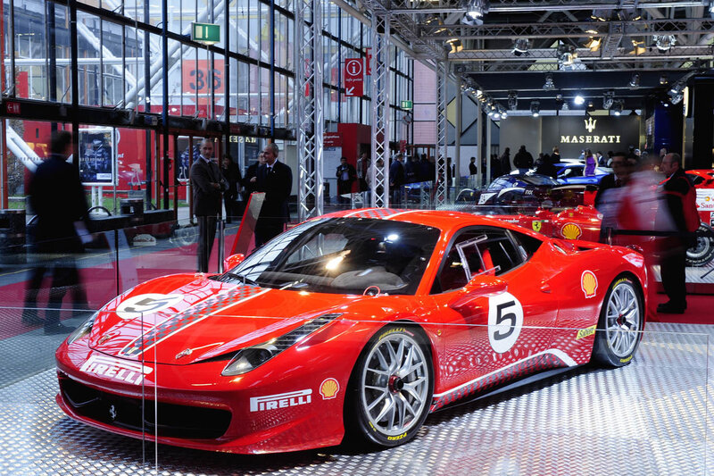 Red Race Car on Display — Formal