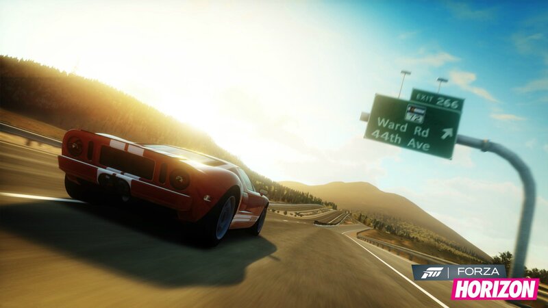 Red Race Car on Highway