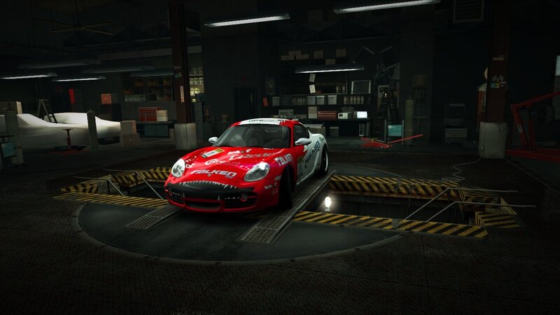 Red Race Car on Lift