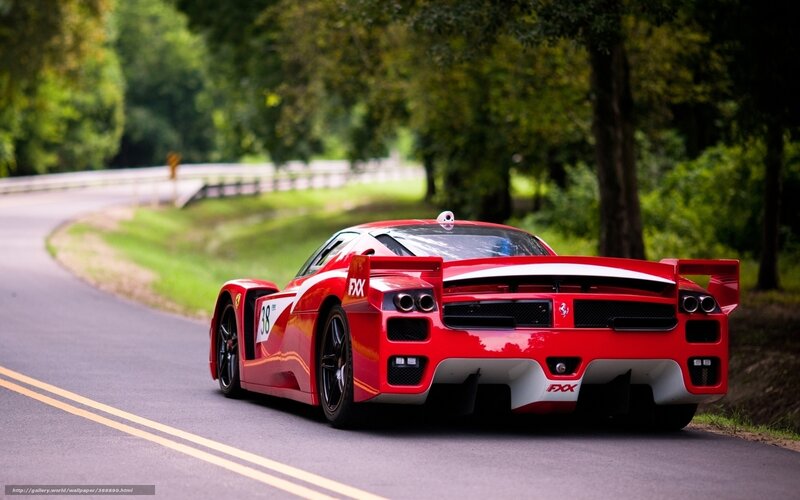 Red Race Car on Road — Dynamic, Afternoon, Photograph