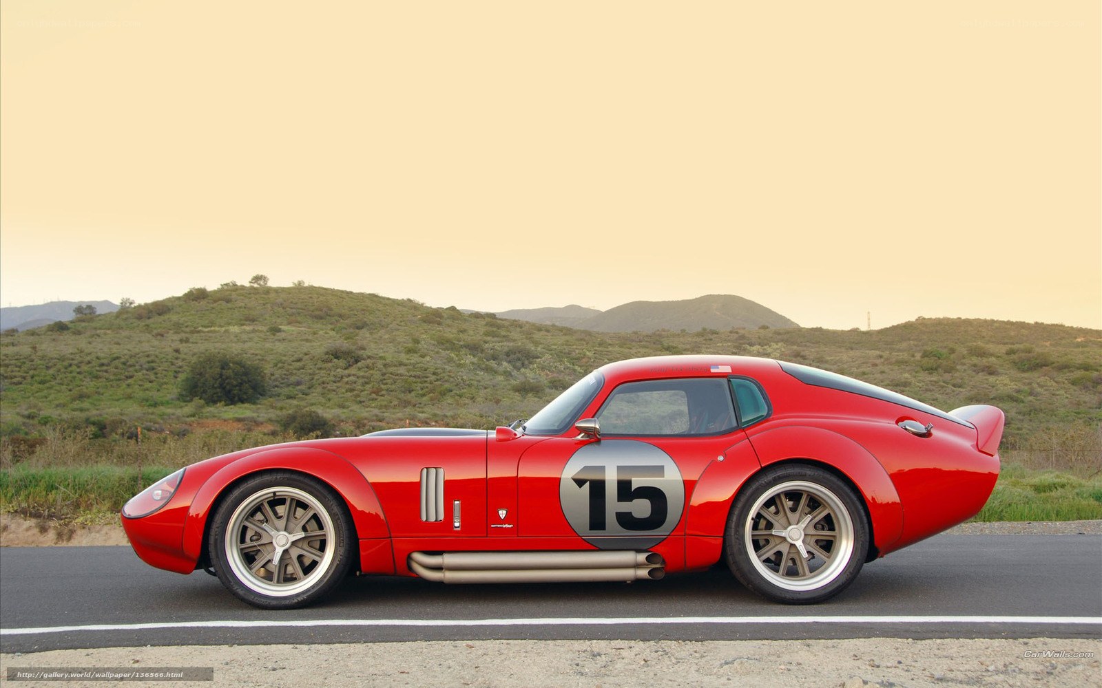 Red race car on road