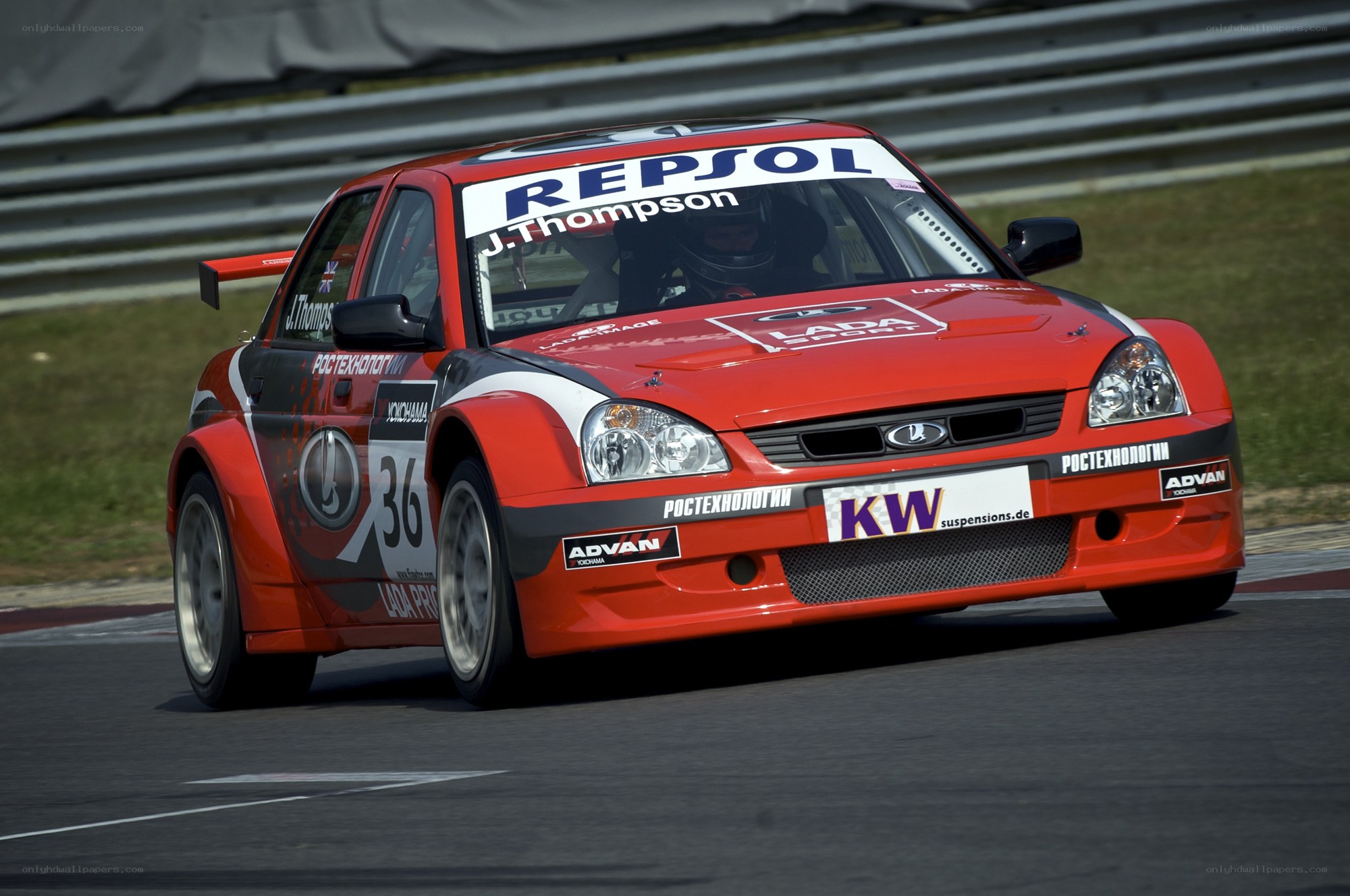 red race car on track
