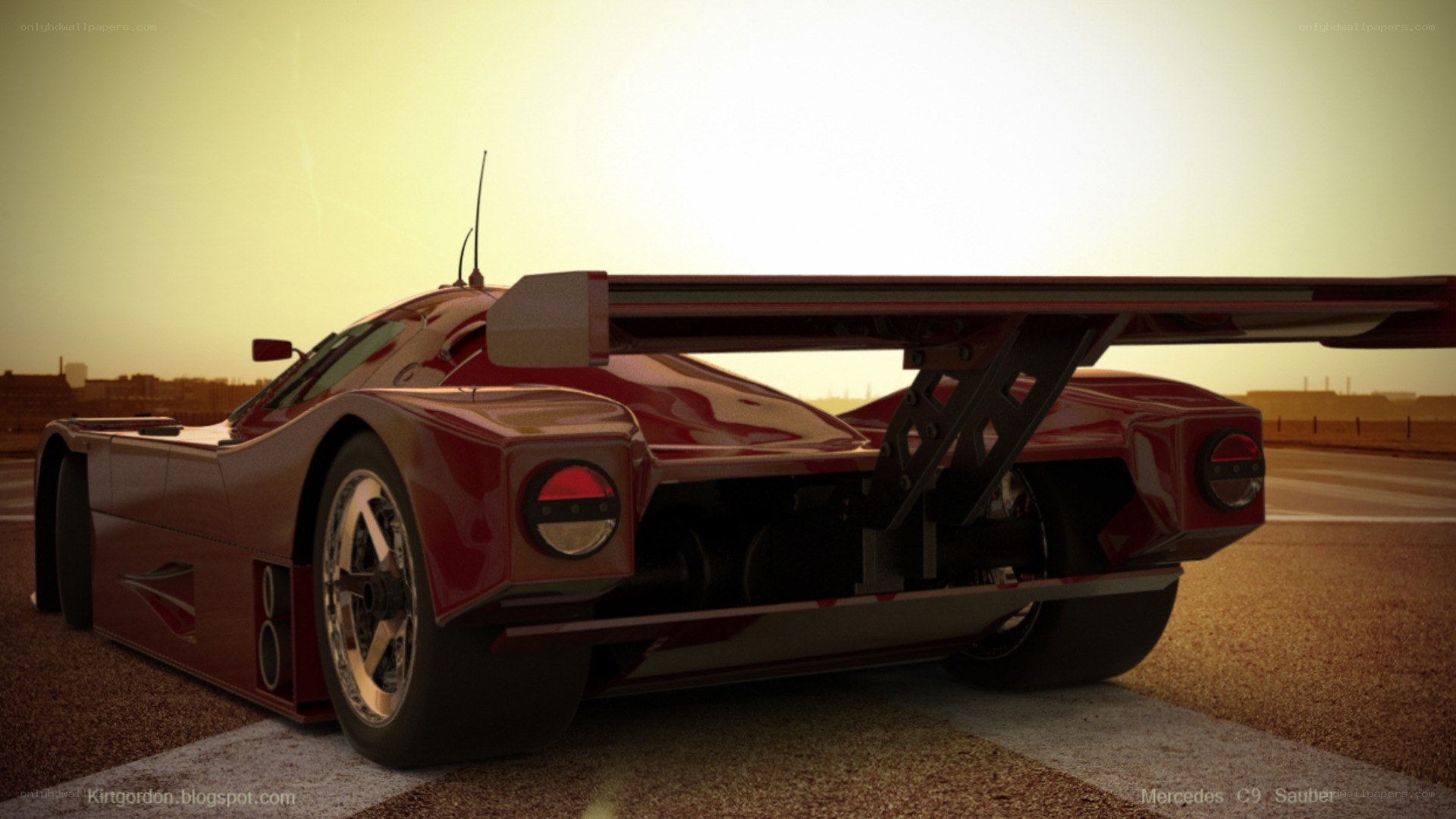 red race car on track