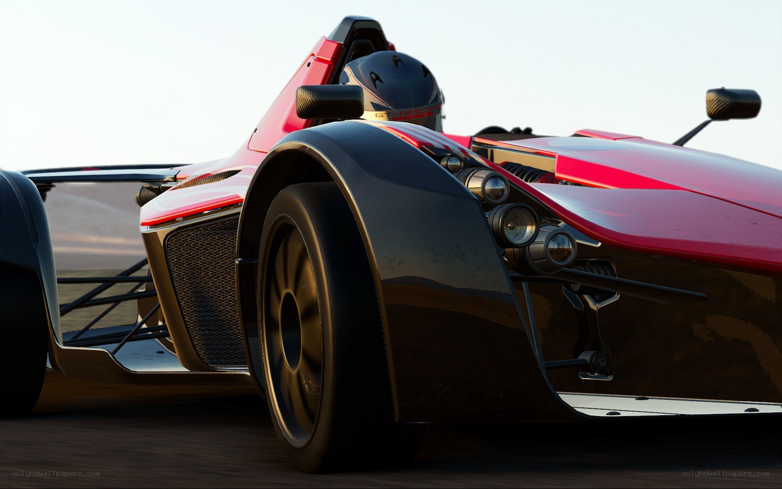 red race car on track